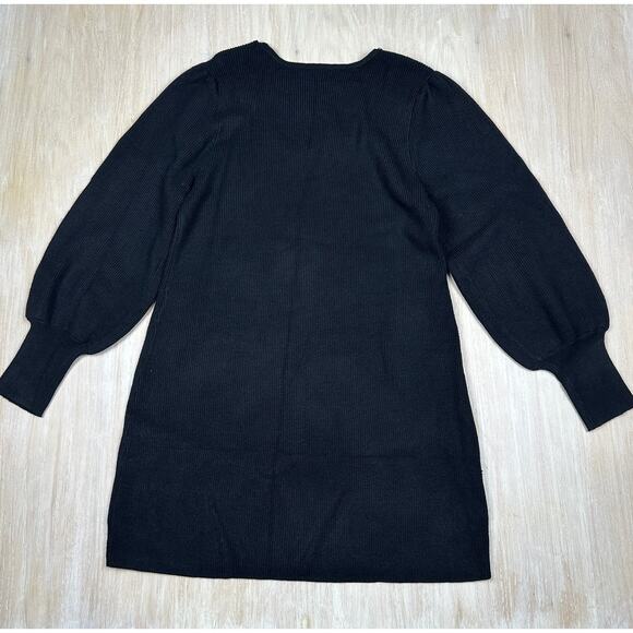 NWT Boston Proper Black Long Sleeve Pullover Date Night Knit Sweater Dress XL - Picture 10 of 15